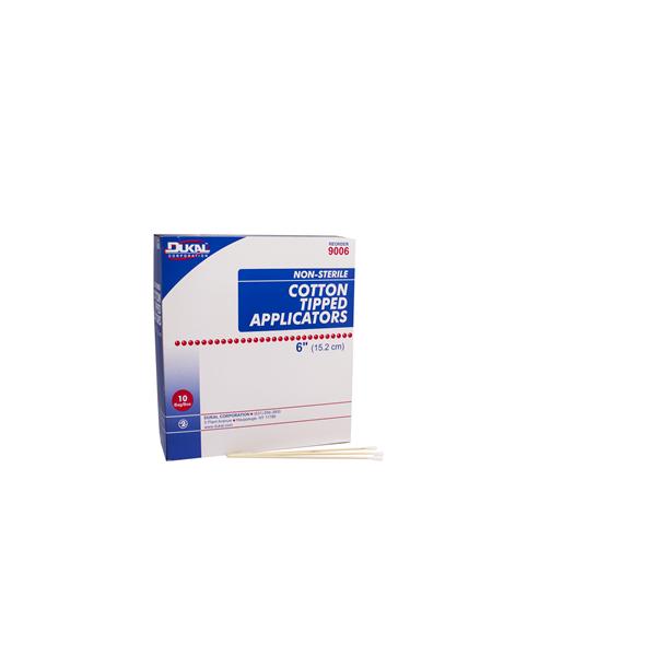 Applicator Cotton Tip Non Sterile 6 in Hardwood Shaft 1000/Bx, 10 BX/CA